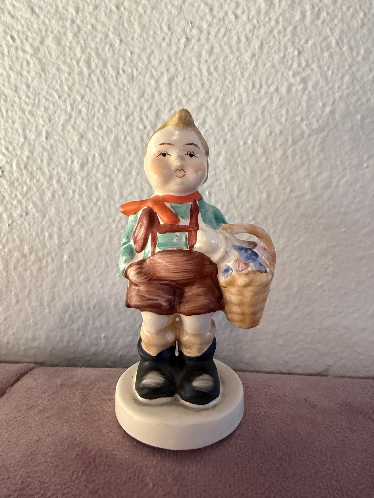 Vintage 1950s-1970s Hand Painted Porcelain Hummel Boy Seyei Figurine