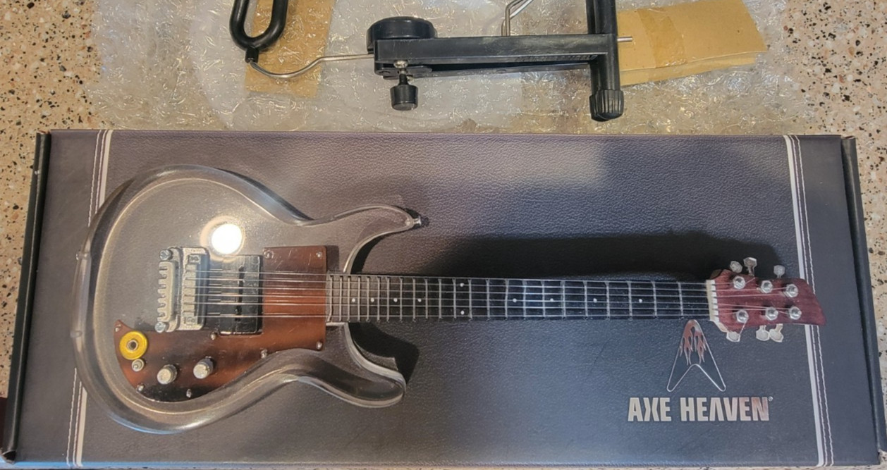 Dan Armstrong See Through Clear Miniature Guitar Axe Heaven Model Keith Richards