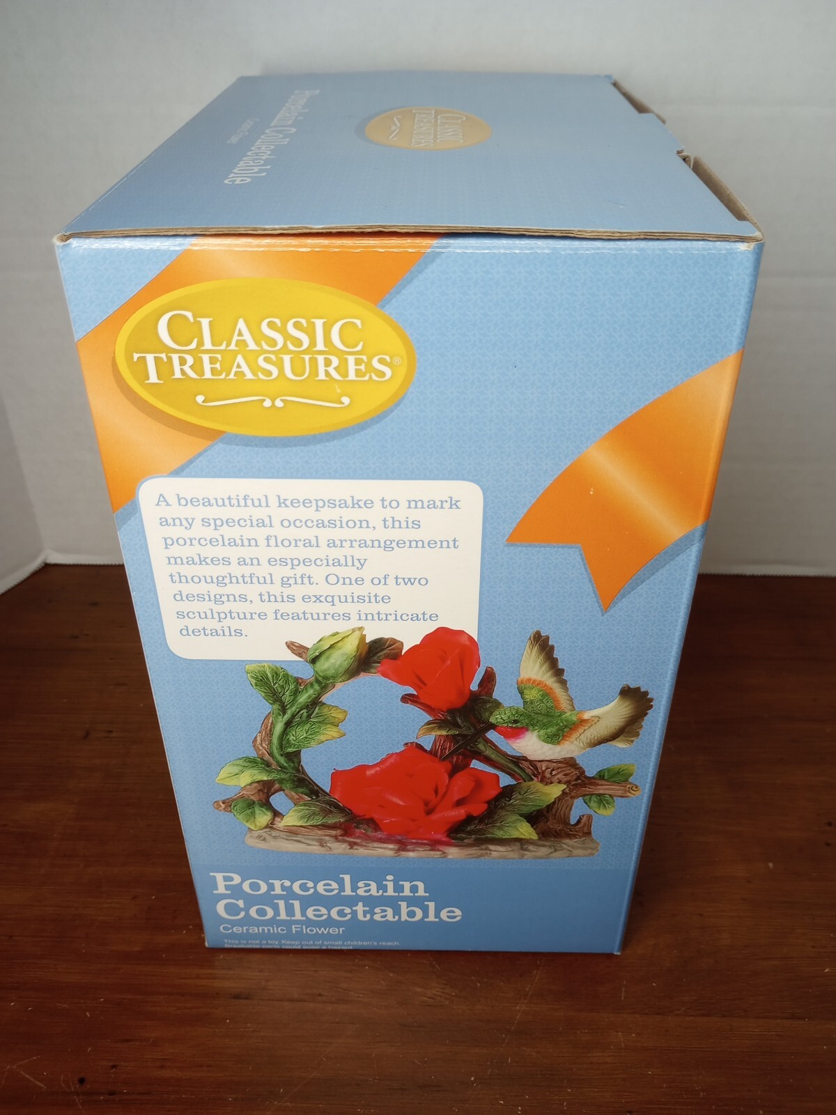 Classic Treasures Porcelain Collectible Ceramic Flower & Bird Brand New
