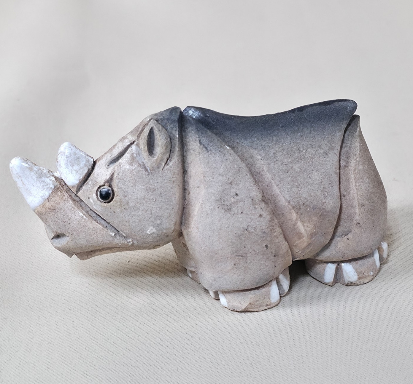 Vintage Artesania Torreon Rhinoceros Figurine Uruguay Art Pottery aT Mark