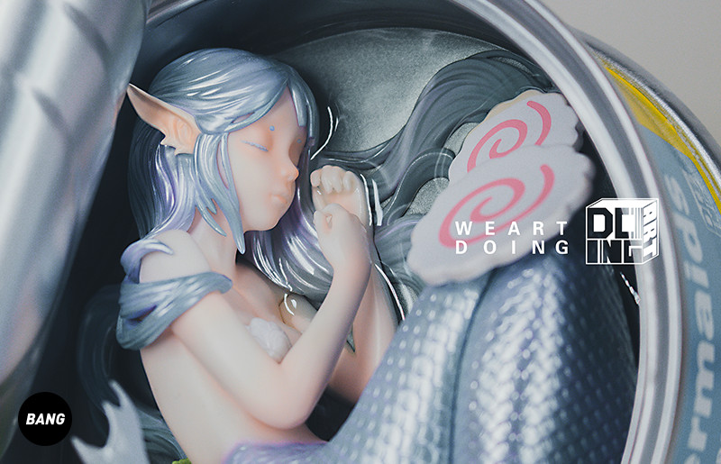 WEARTDOING Mermaid In The Can Limited Painted Art Toy Model New In Stock