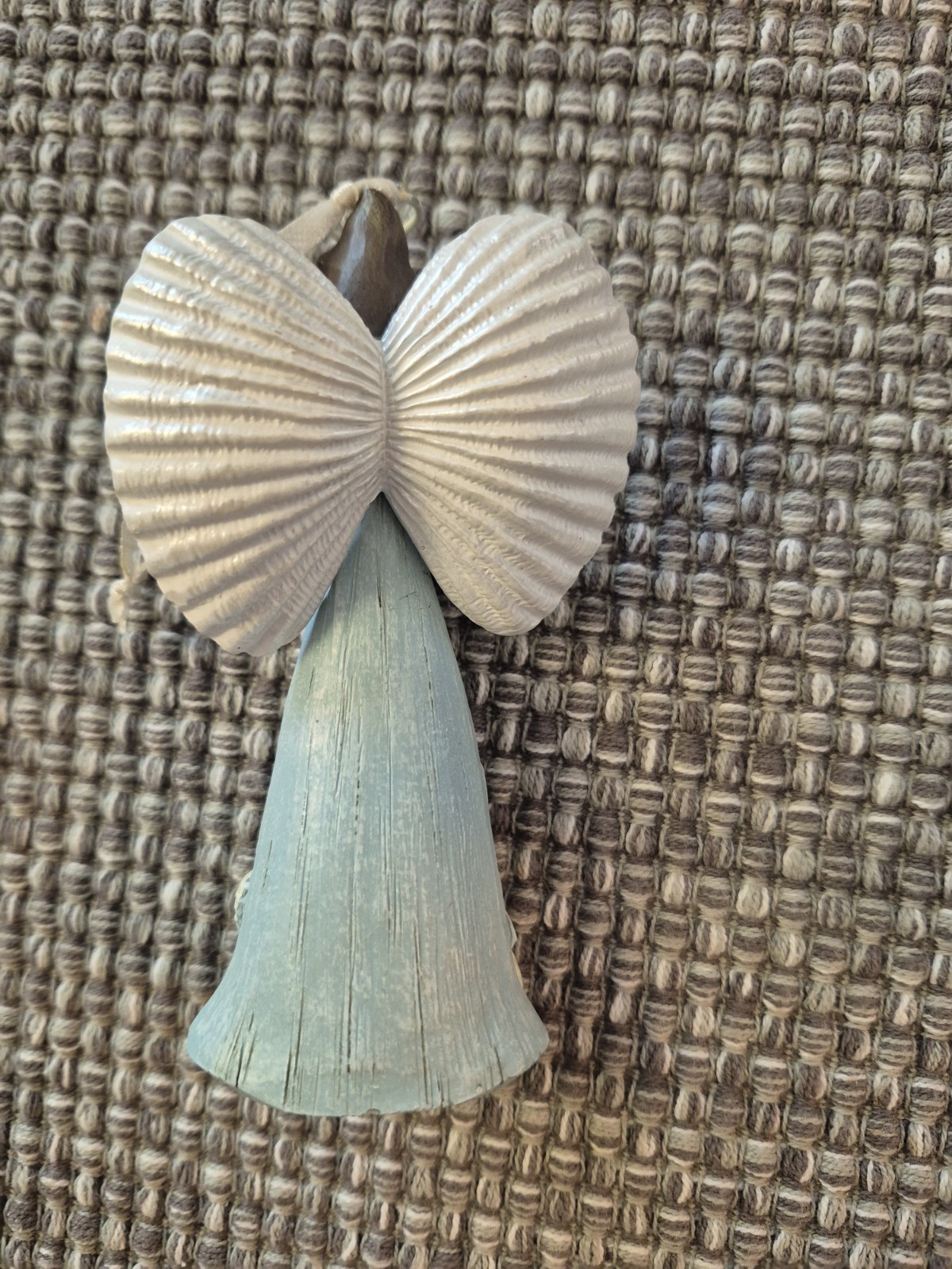 Beach Theme Angel Beach Theme Figure Coastal Seashell Seahorse Aqua Blue & White