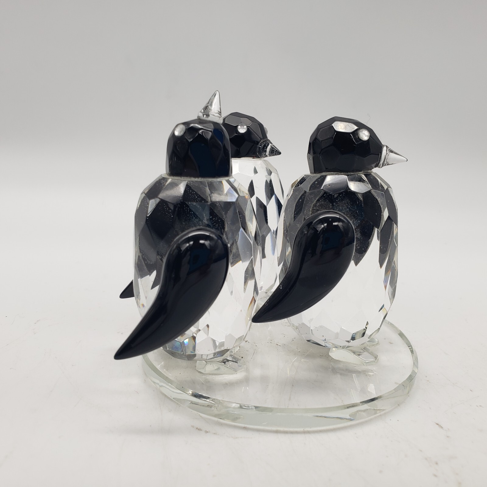 3 Penguins Shannon Crystal Figurine Black Clear Crystal 2.75″ T