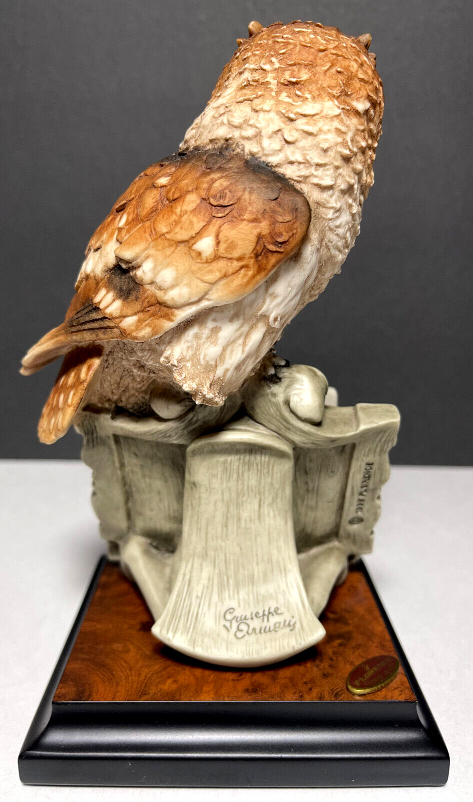 Giuseppe Armani Porcelain Wise Owl 0207S Sculpture Florence Figurine Italy