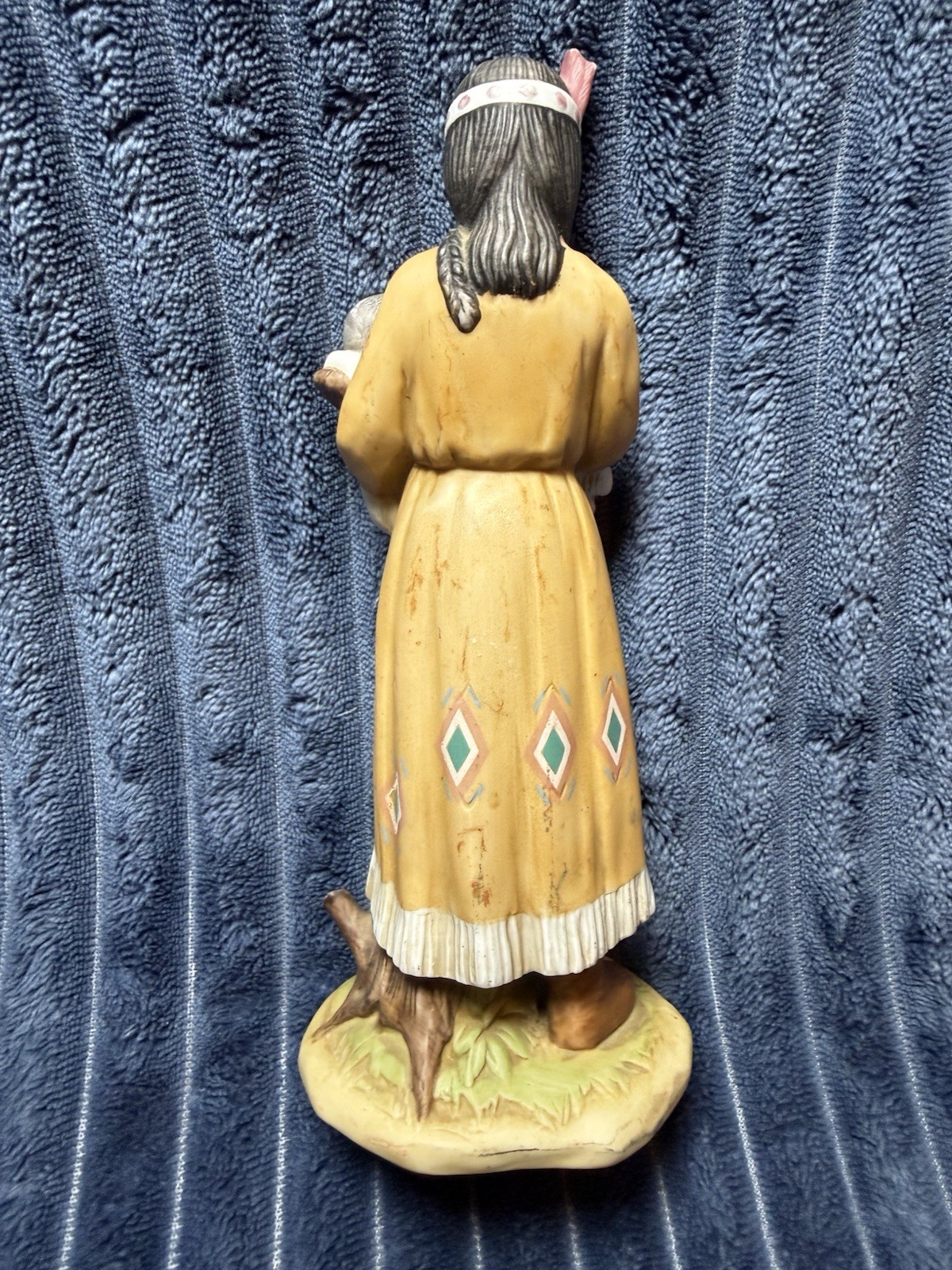 Vintage Native American Mother with Baby Ceramic Figurine Homco Homeco #1447 GUC