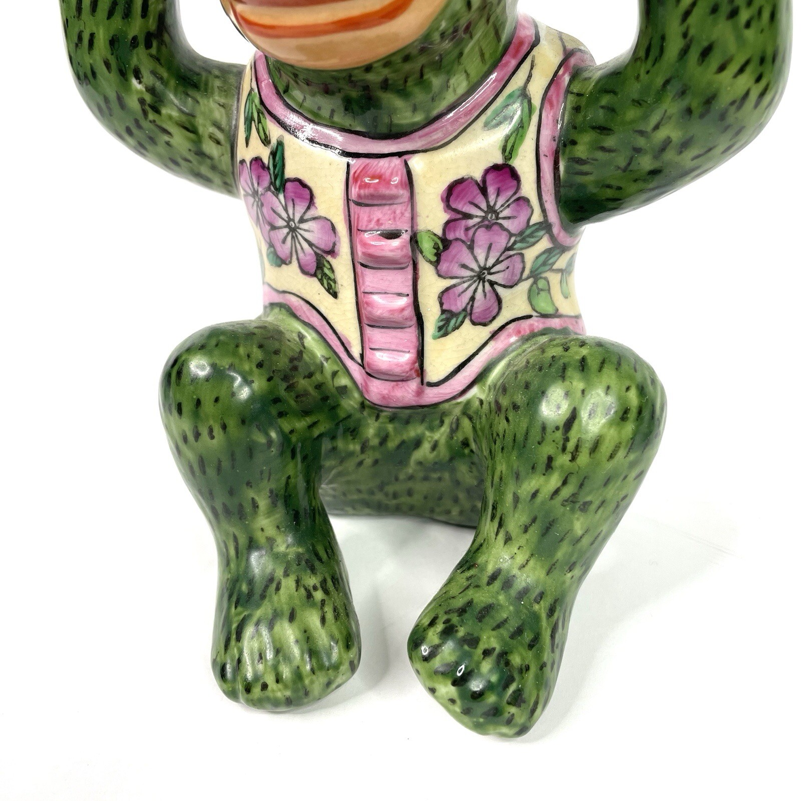 VTG Andrea By Sadek Chinoiserie Monkey Bowl Hand Painted Porcelain Soap Trinket