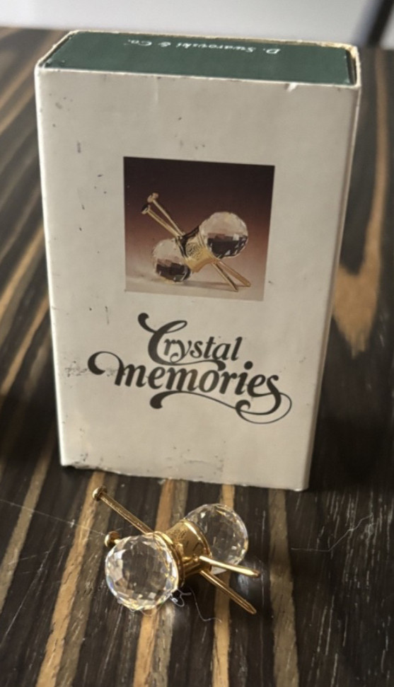 Swarovski Crystal And Gold Plated Lot Of 7 Miniature Memories Figurines NOS