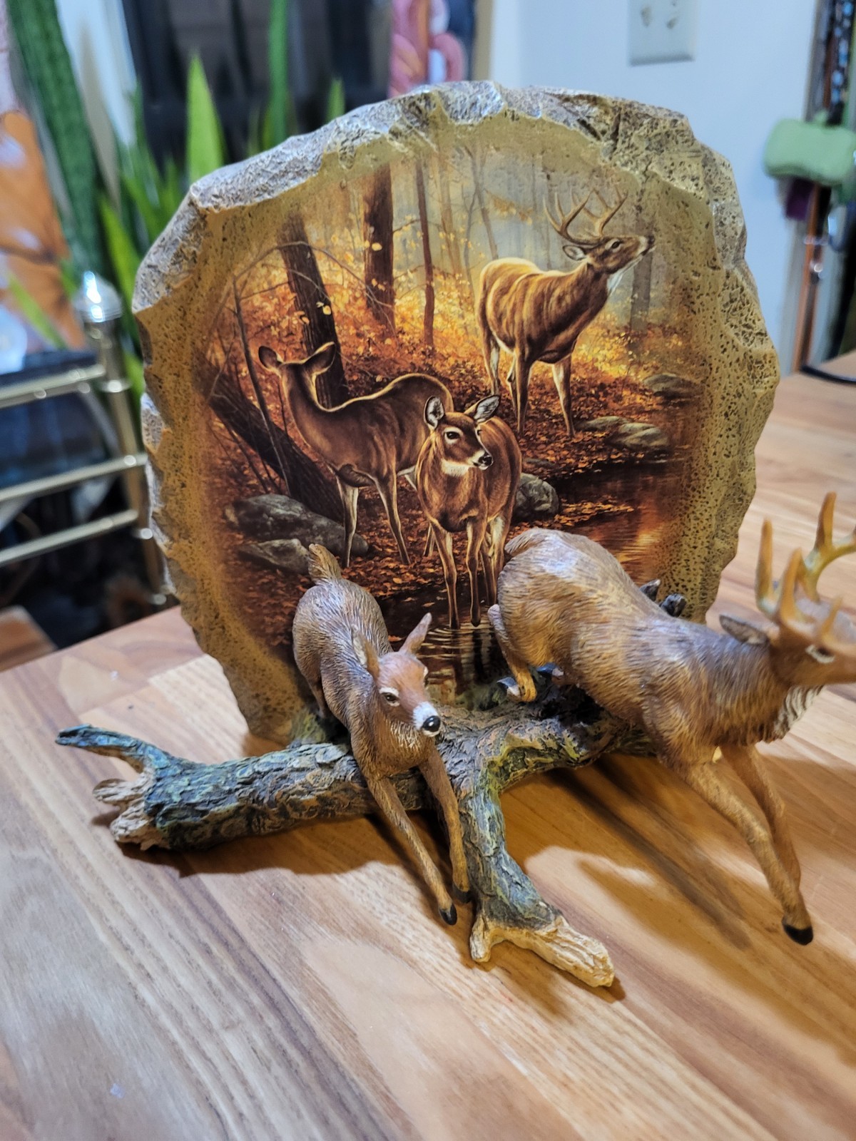 Bradford Exchange “Majestic Passage” deer statue by Rosemary Millette.