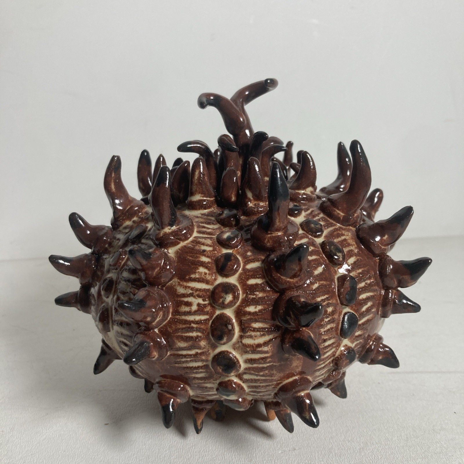 Vintage Original Fine Ceramic Urchin Monstrosity Strange Fruit Alien Art Object
