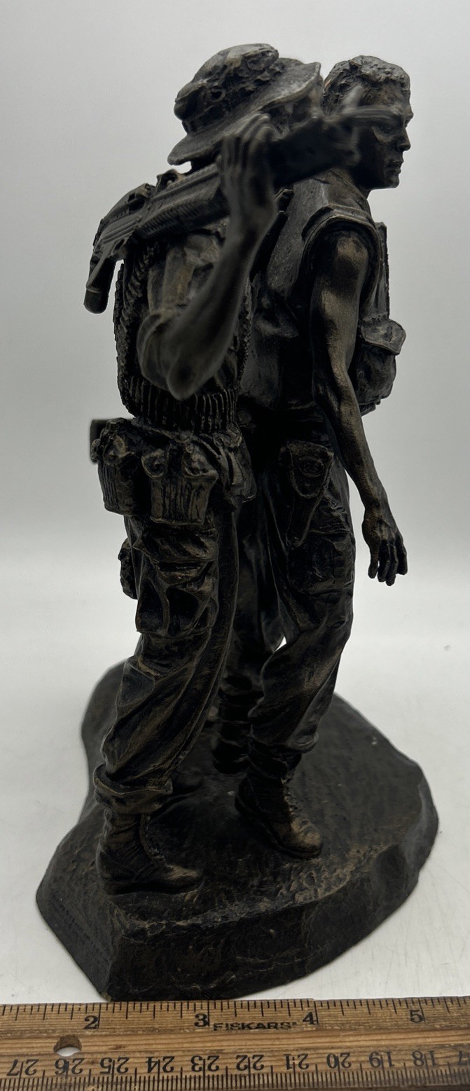 Franklin Mint Frederick Hart 3 Soldiers Vietnam Memorial Sculpture 8.5” Tall