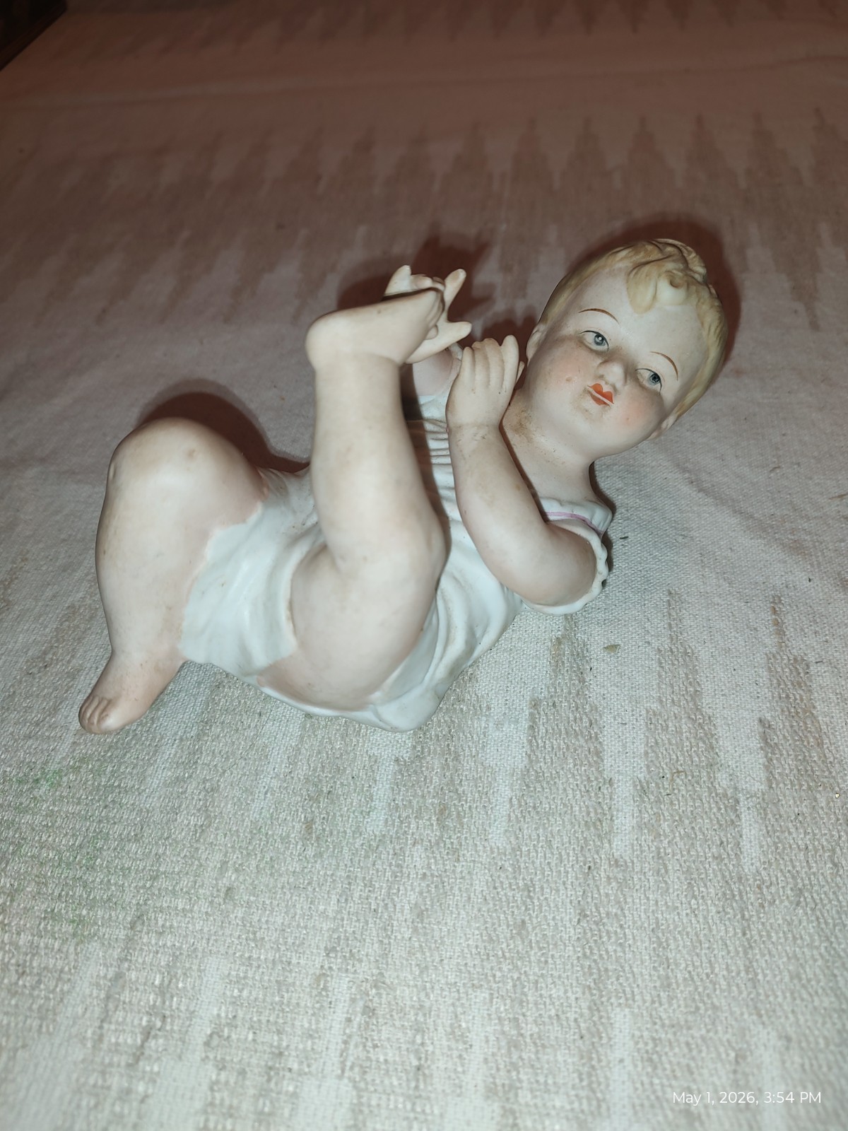 Andrea by Sadek Piano Babies 3 individuals hand painted bisque Mid-century