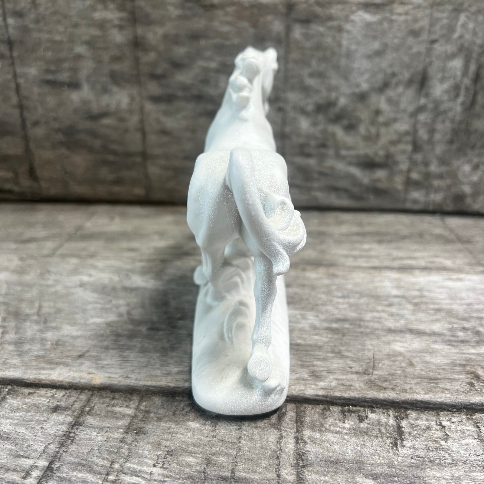 White Bisque Porcelain Unicorn Figurine Matte Finish Fantasy Decor