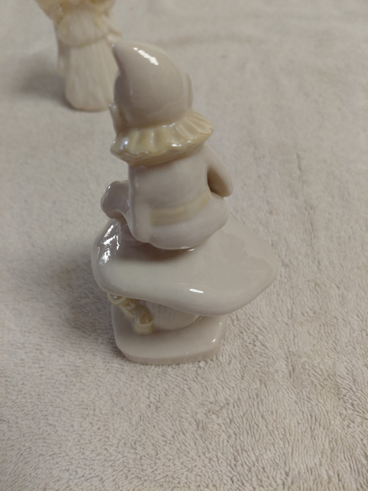 Belleek porcelain Leprechaun W/Cobb Tint & Undine Maiden or Fairy Pitcher PAIR