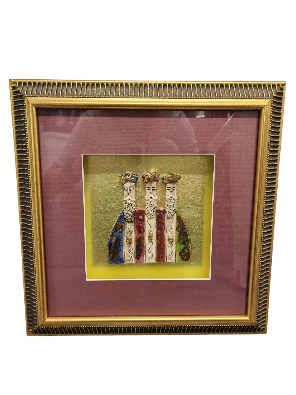 Shadow box Framed Three Wise Men Nativity Puerto Rican Artist Mayra Moreno Kings