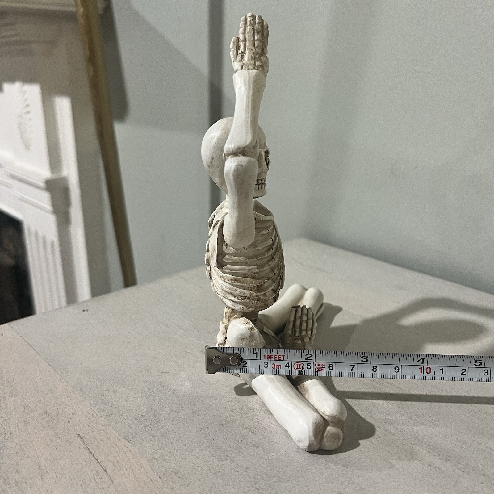 Yoga Namaste Resin Skeleton Meditating Sitting Statue Halloween