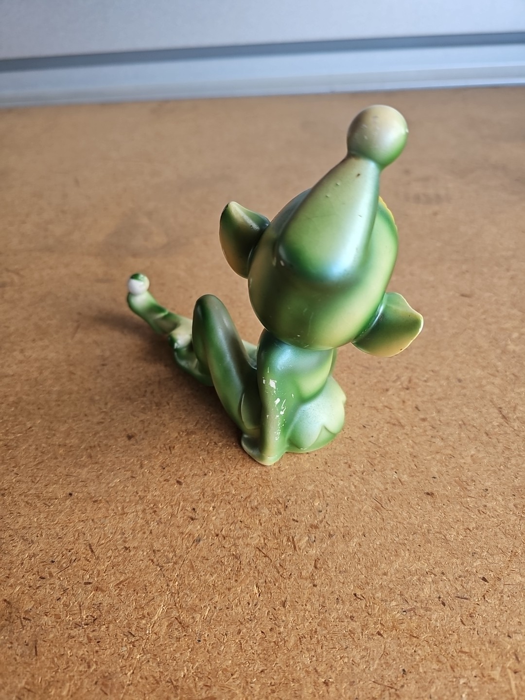 Vintage Bradley Ceramic Pixie Elf Figurine Knee Up 1950s Mid-Century Green Read
