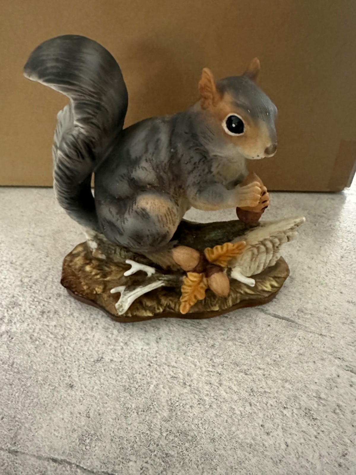 Vintage Squirrel Porcelain Figurine Masterpiece Collection By Homco 1982