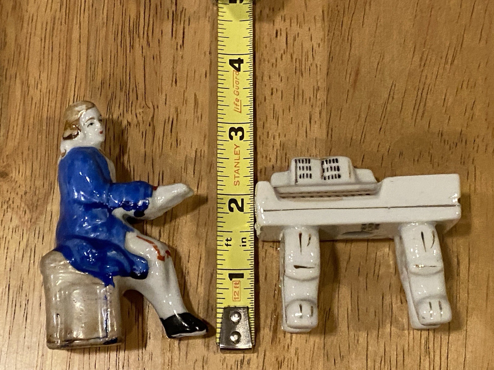 Vintage Porcelain Piano Player & Piano Musician Figurine Set Made in Occ Japan