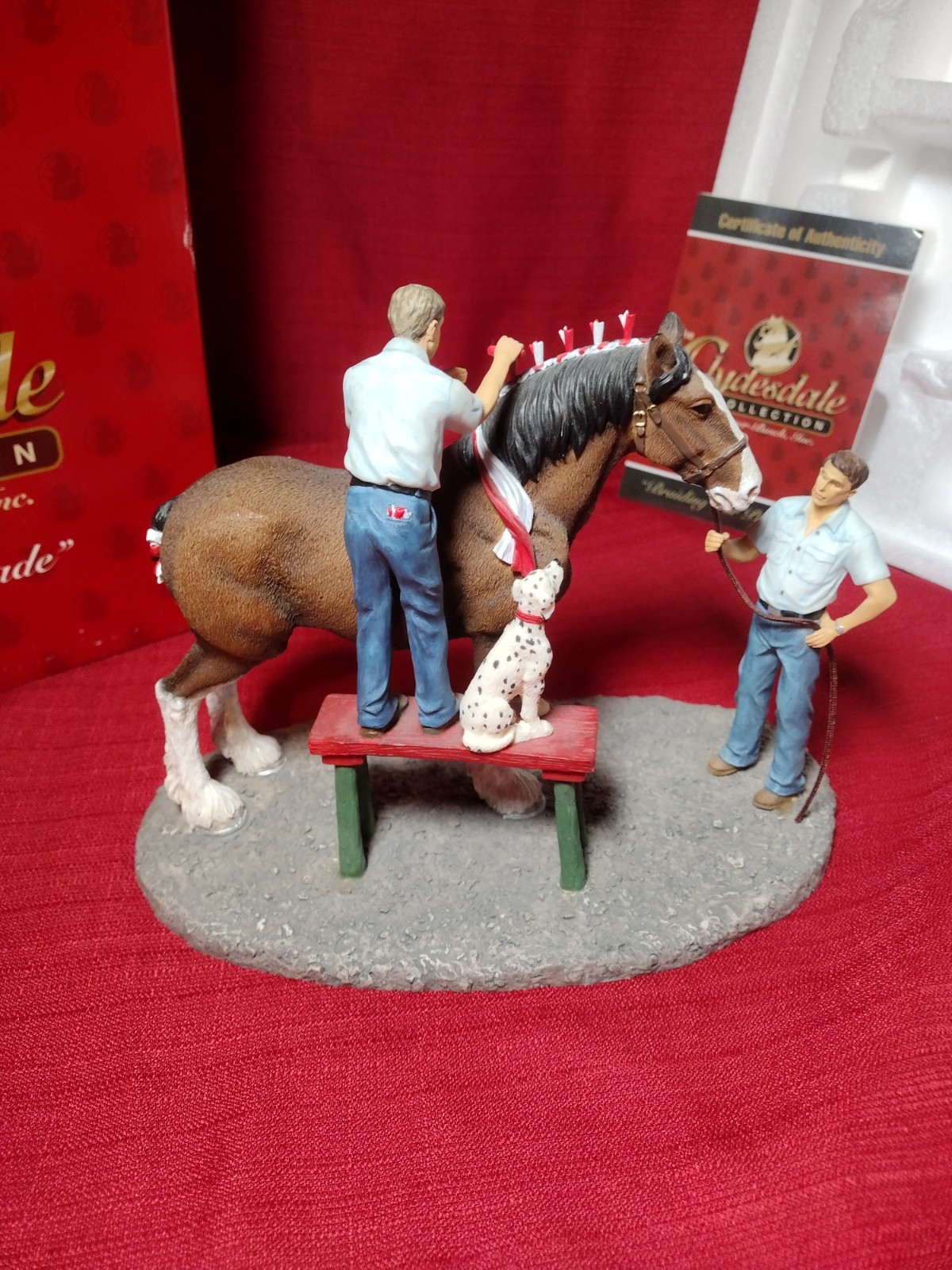 The Clydesdale Collection Anheuser-Busch, Inc. “Braiding For Parade” Figurine