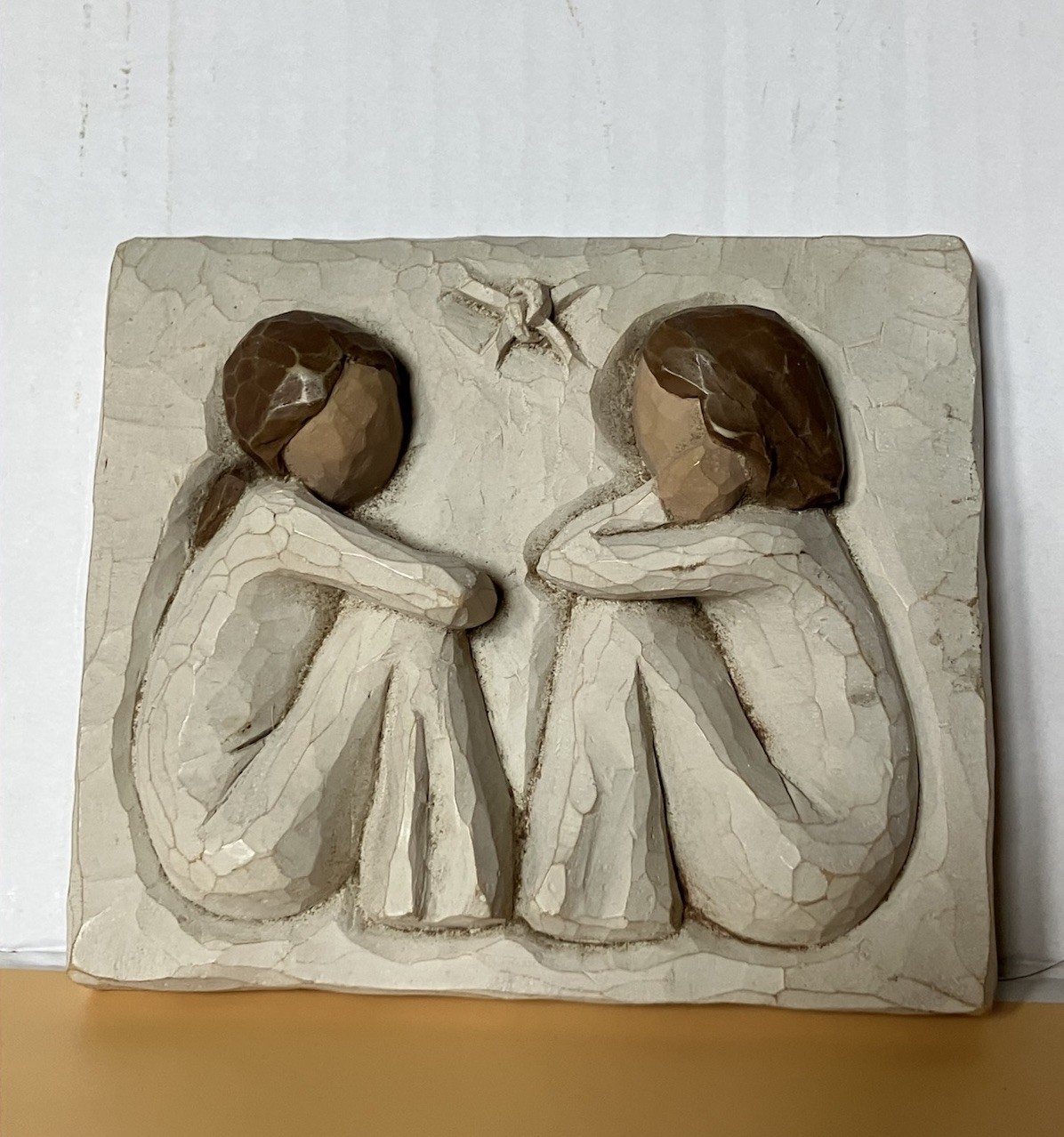 Willow Tree Wall Plaque Sculpture “Friendship” Lordi 4 X 4.75 Inches 2001