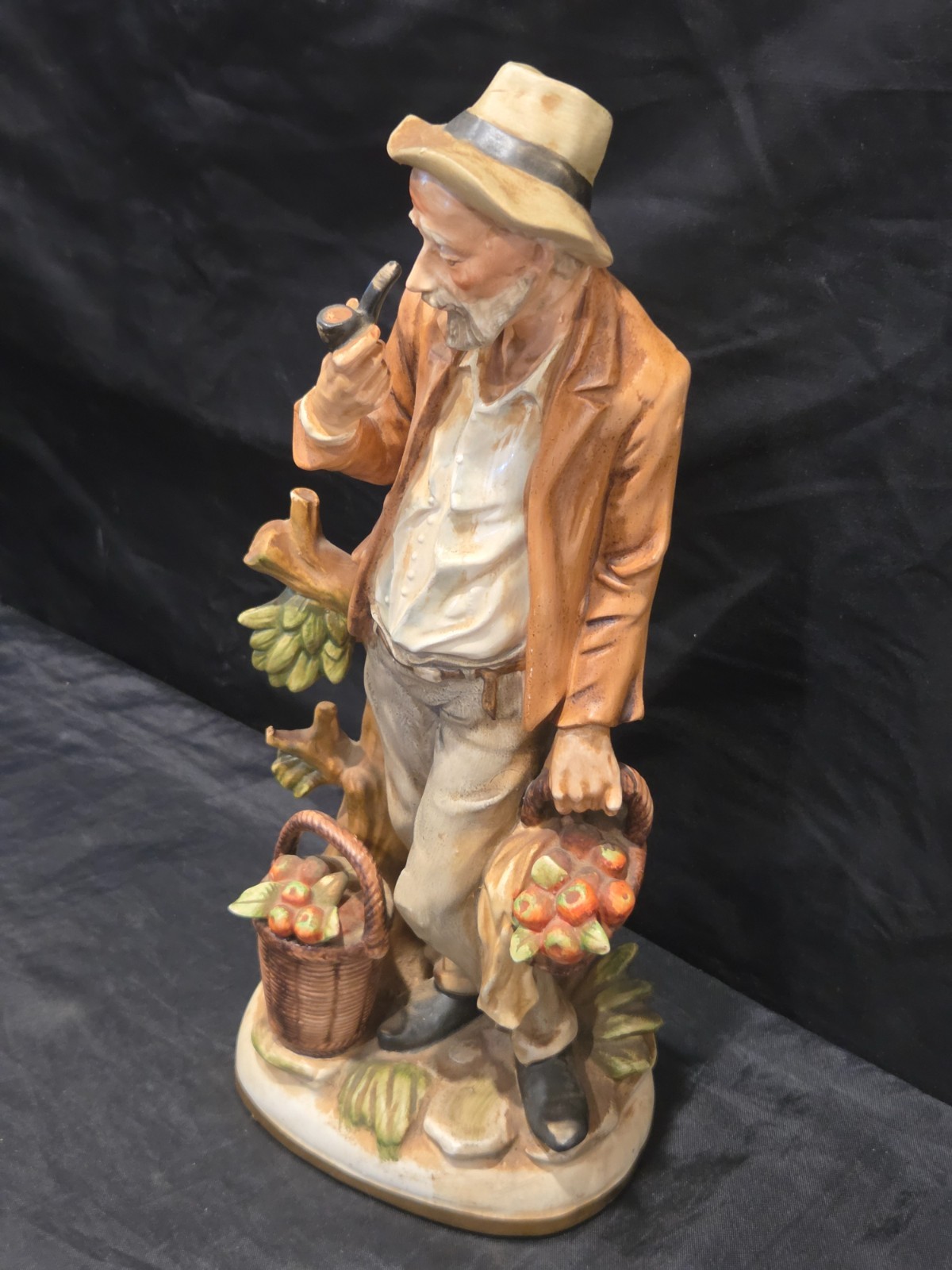 Vintage Pair of Homco Farmers Harvest 13″ Porcelain Figures