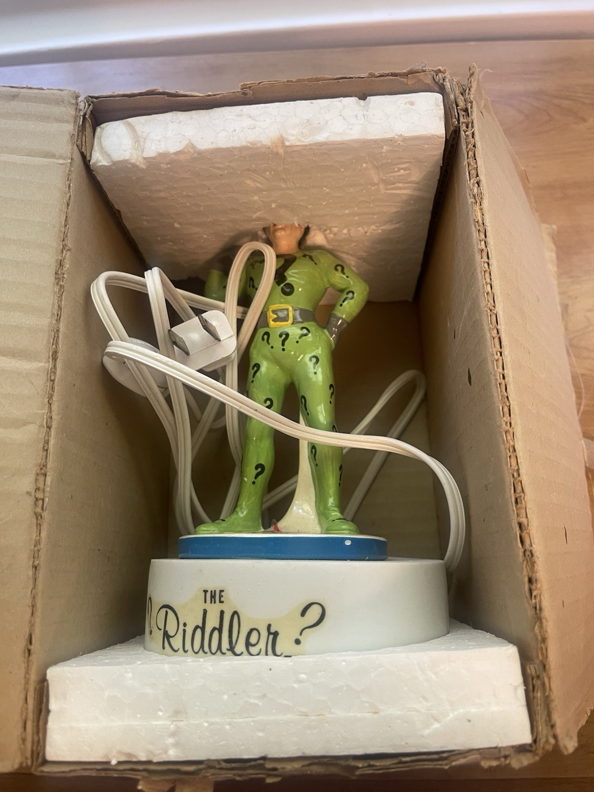 DC COMICS Batman 1978 THE RIDDLER Vintage Night Lamp W/ Original Box. Works!