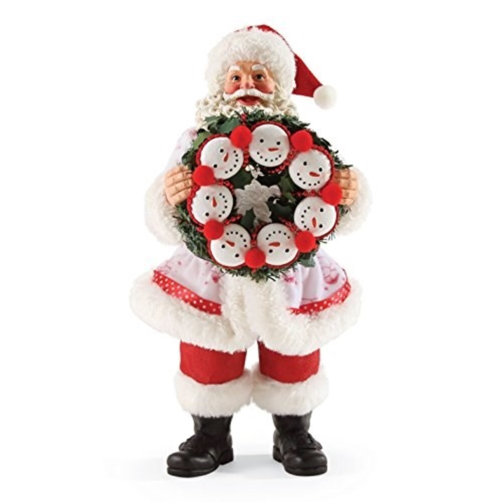 Possible Dreams All Around Fun Santa w/Wreath Figurine, New in Box, 4052405