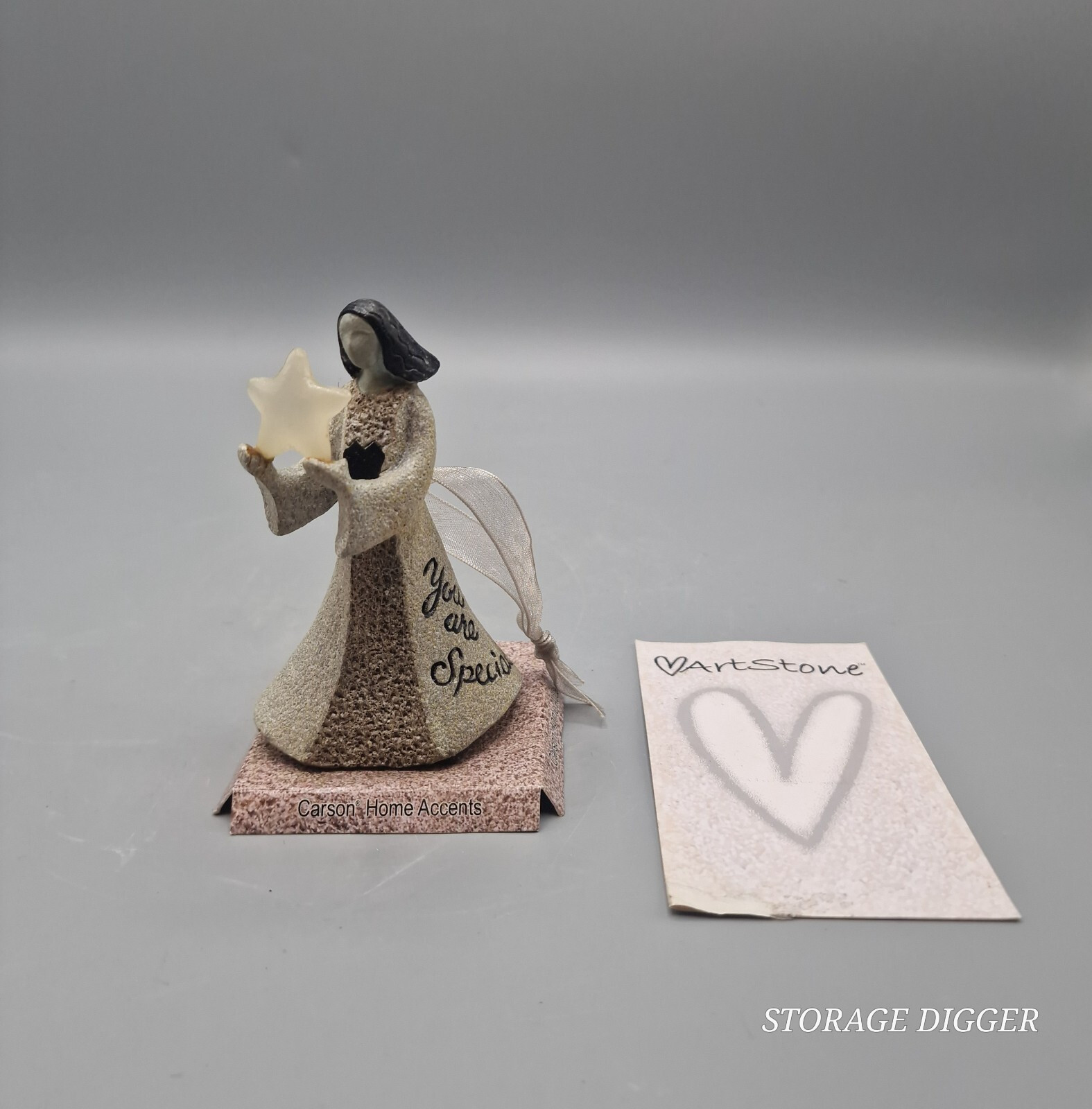 Vintage Carson Angel Figurine You Are Special Glow Star Artstone Gift Decor