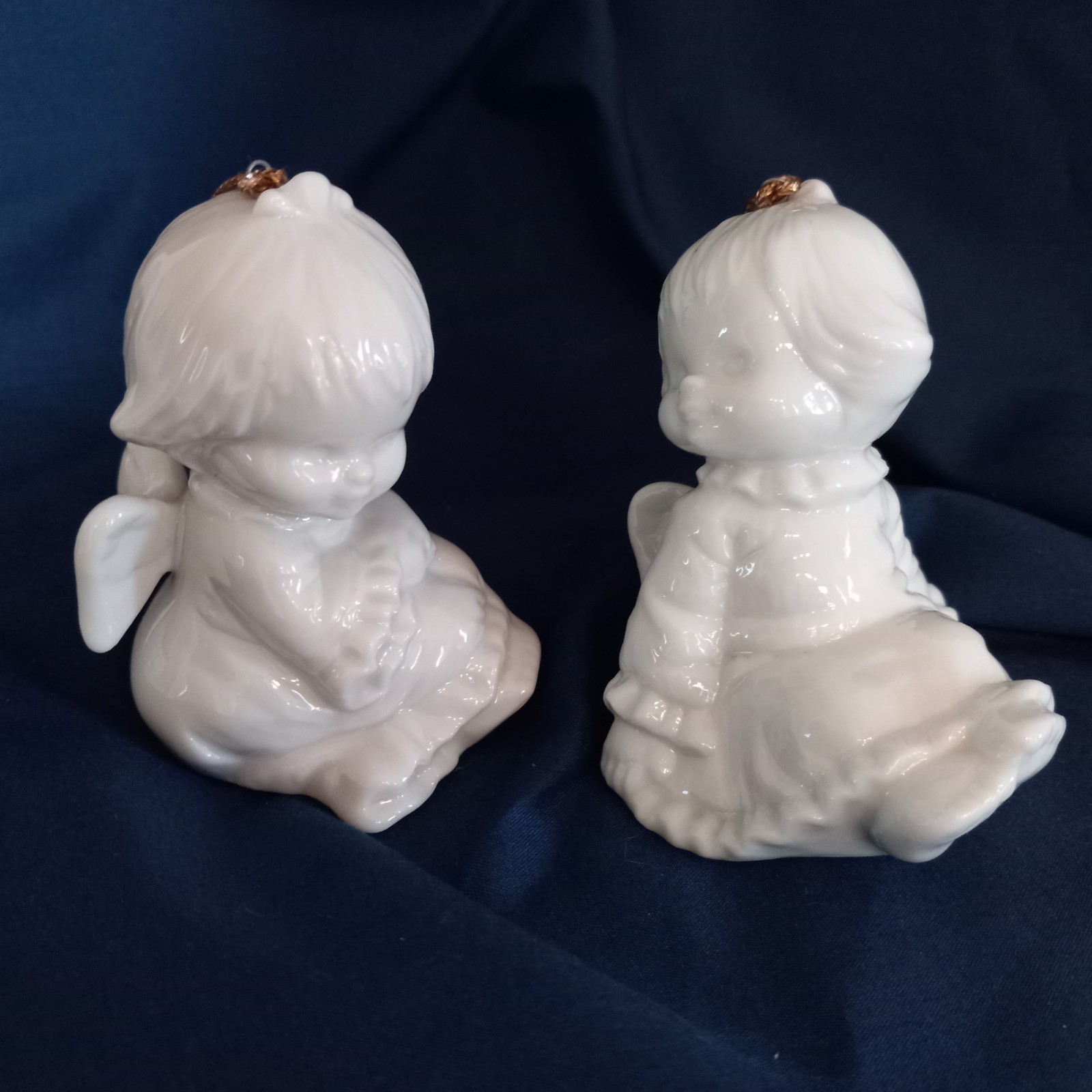 Angels, Ceramic, Vintage, Set of 2 –2 3/4 inches tall