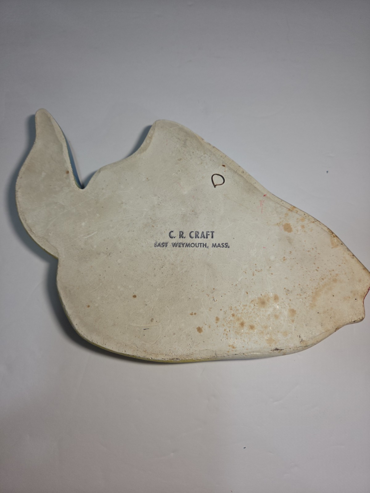 Vintage Anthropomorphic Fish Wall Plaques Pair Mid Century Retro Bathroom Decor