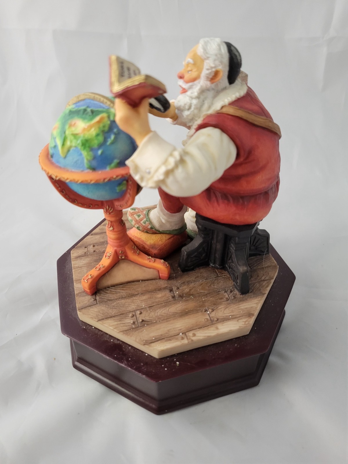 Norman Rockwell Santa “At the globe” San Francisco music box company Limited Edi