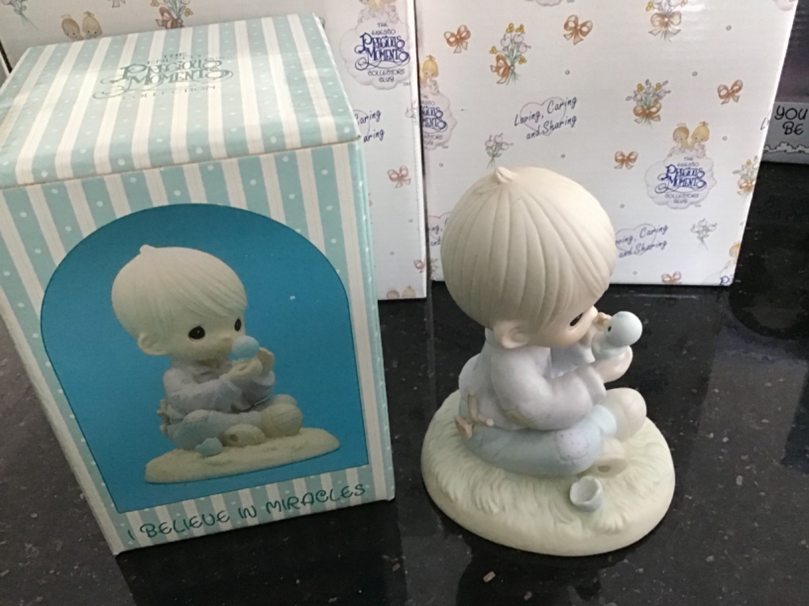 Precious Moments Figurine 1981 E-7156 “I Believe In Miracles”