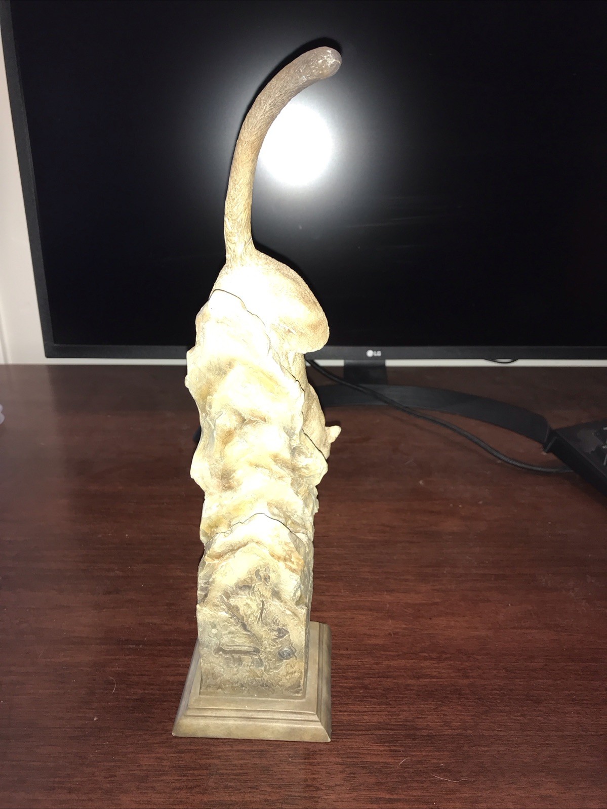 15” mountain lion sculpture ,3840 leap of fate,MCSI 2006