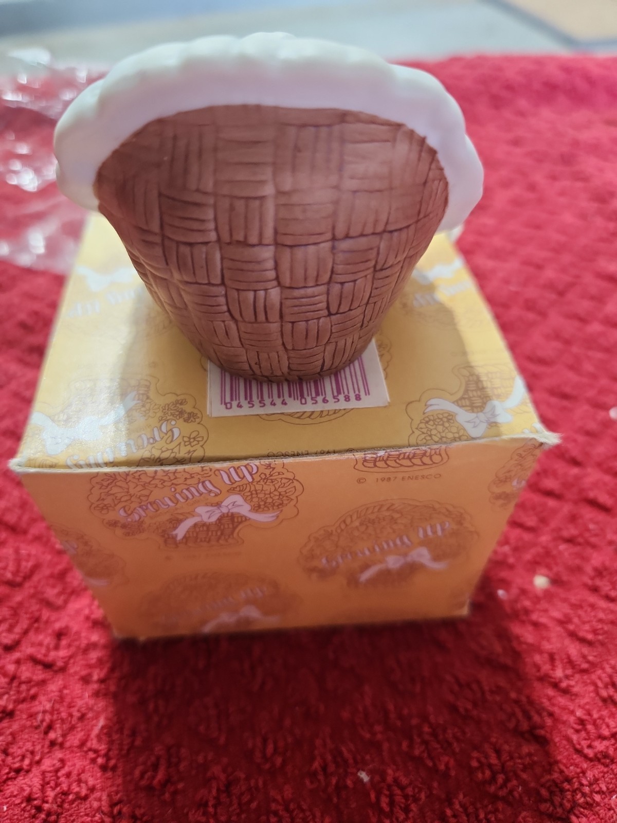 Enesco Growing Up Birthday Girls’ Brunette Baby in Cradle