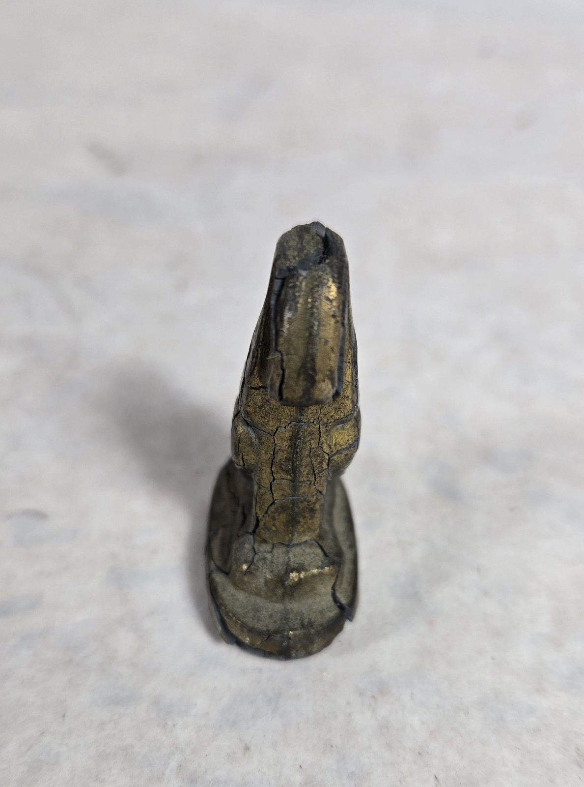 RARE Primitve Solid Brass? Cast Dog ? Rabbit ? Figurine 4” Art SEE PHOTOS