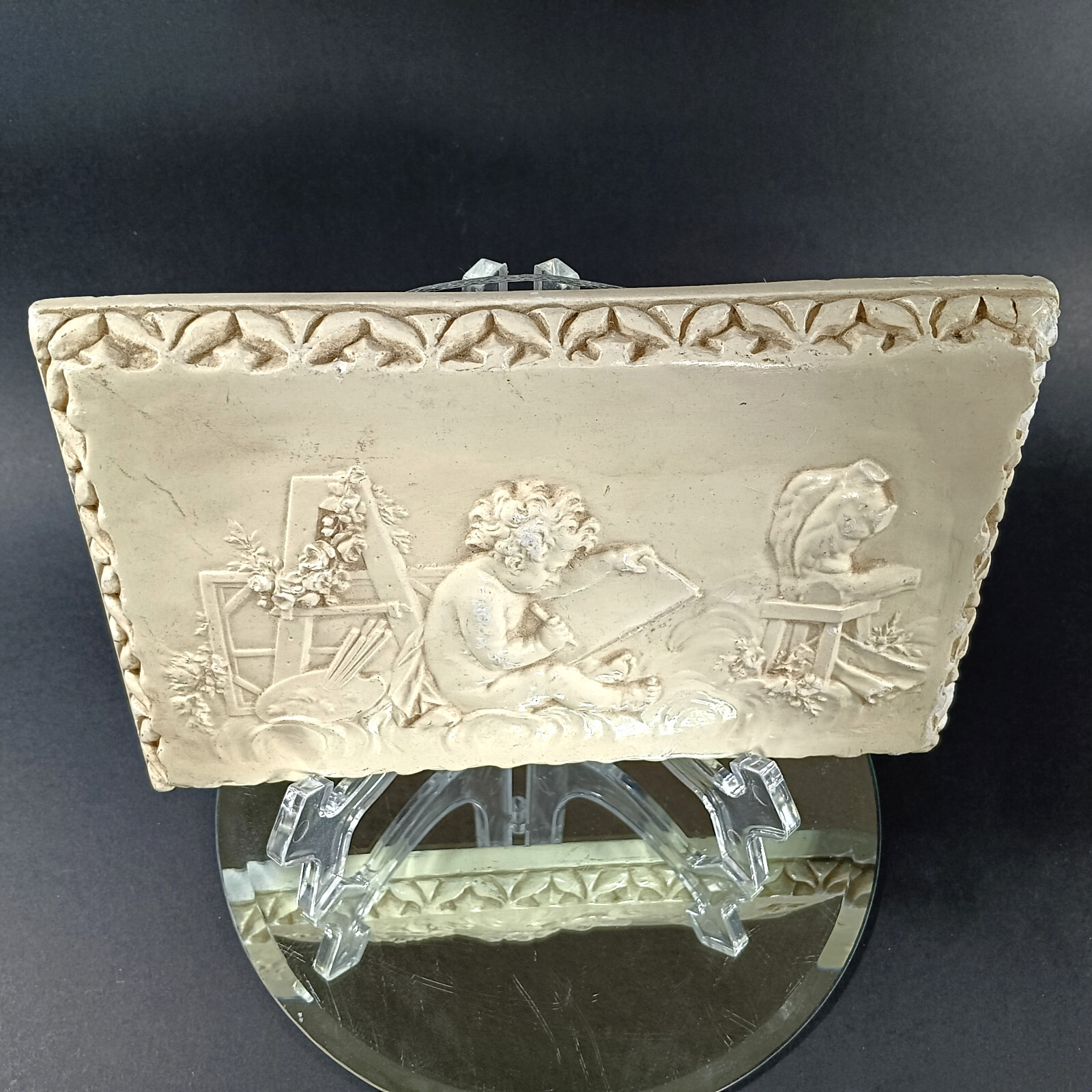 ┆Neoclassical Plaque 19th Century Bas Relief ┆Putto – The Allegory of the Arts┆