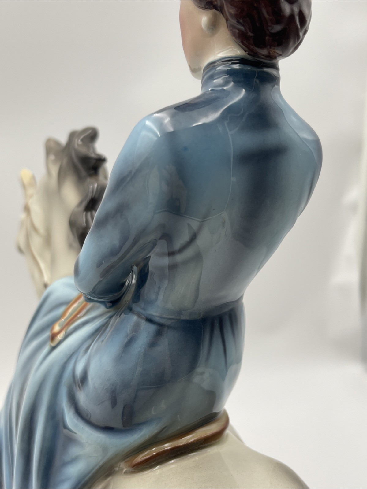 Keramos Wien Kaiserin Elisabeth Sisi Equestrian Figurine Chocholka 18″