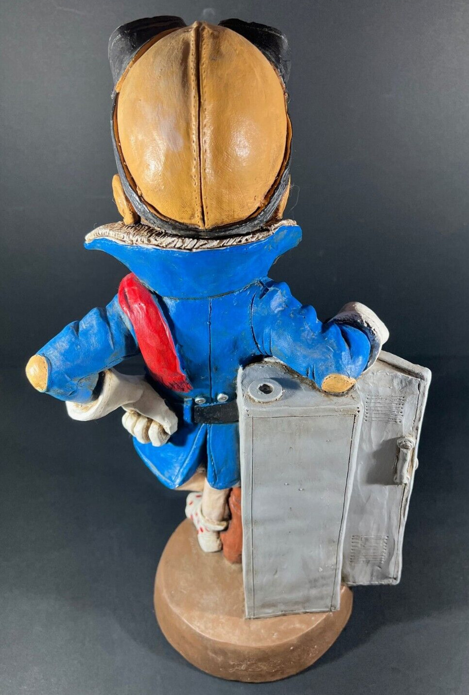 ” WHY YES! I FLY” Vintage Plaster Aviator Man Ceramic Statue Figure