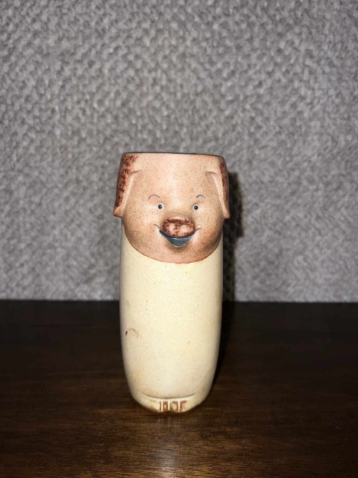 UCTCI Japan Pig Vase. Vintage 3-D Pig Face Stoneware
