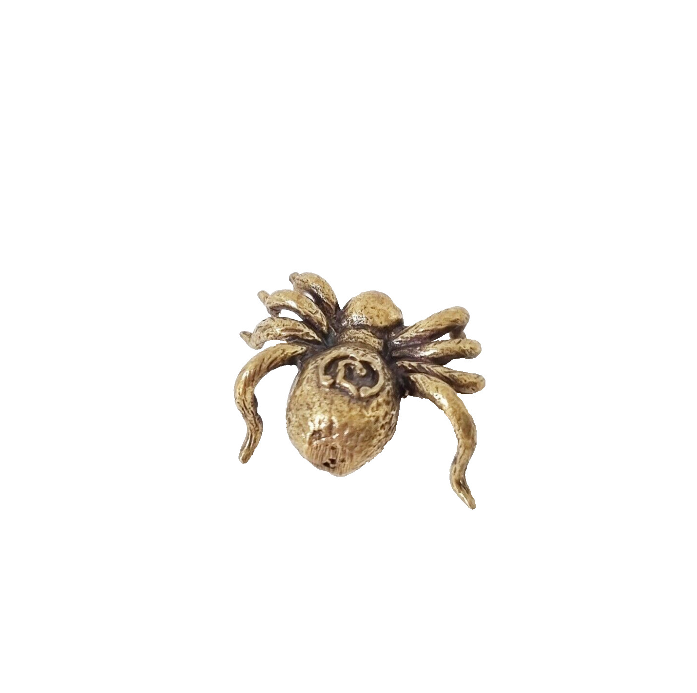 1 x Gold Mini Spider Figurine Insect Animal Decor Halloween Collect Model Carry