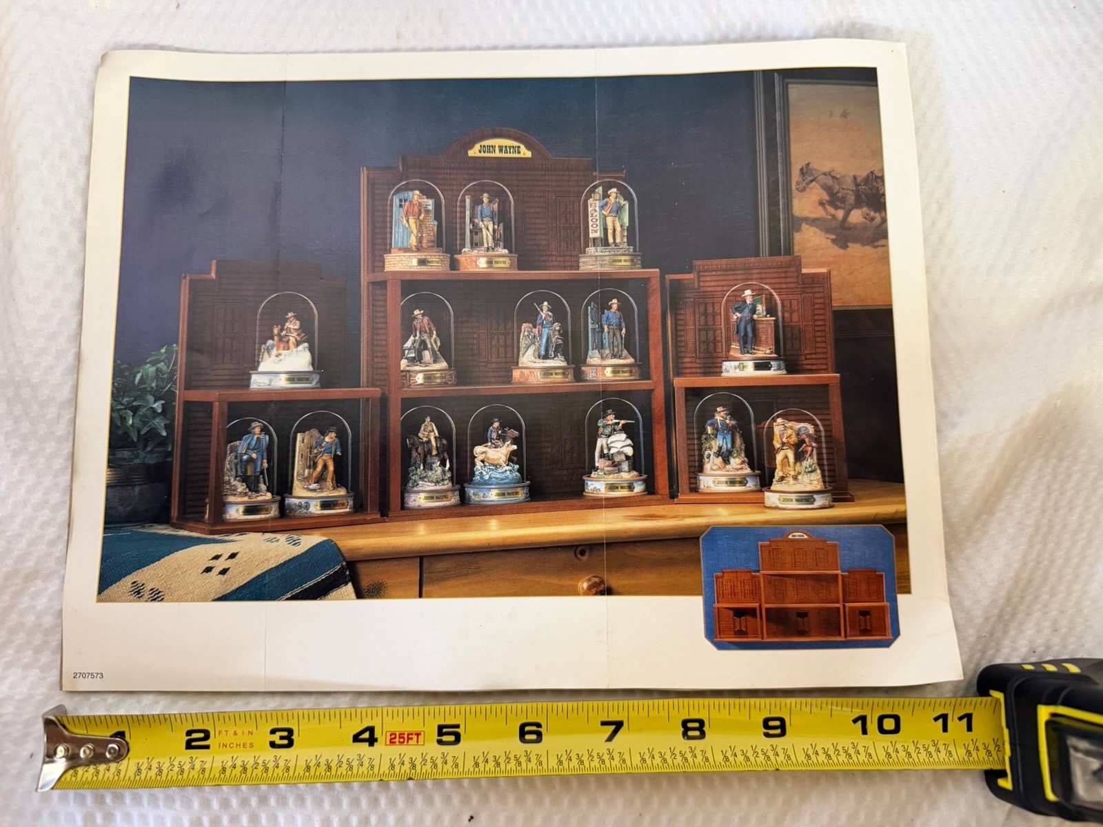 The Franklin Mint John Wayne Figurine Display Shelf Flyer