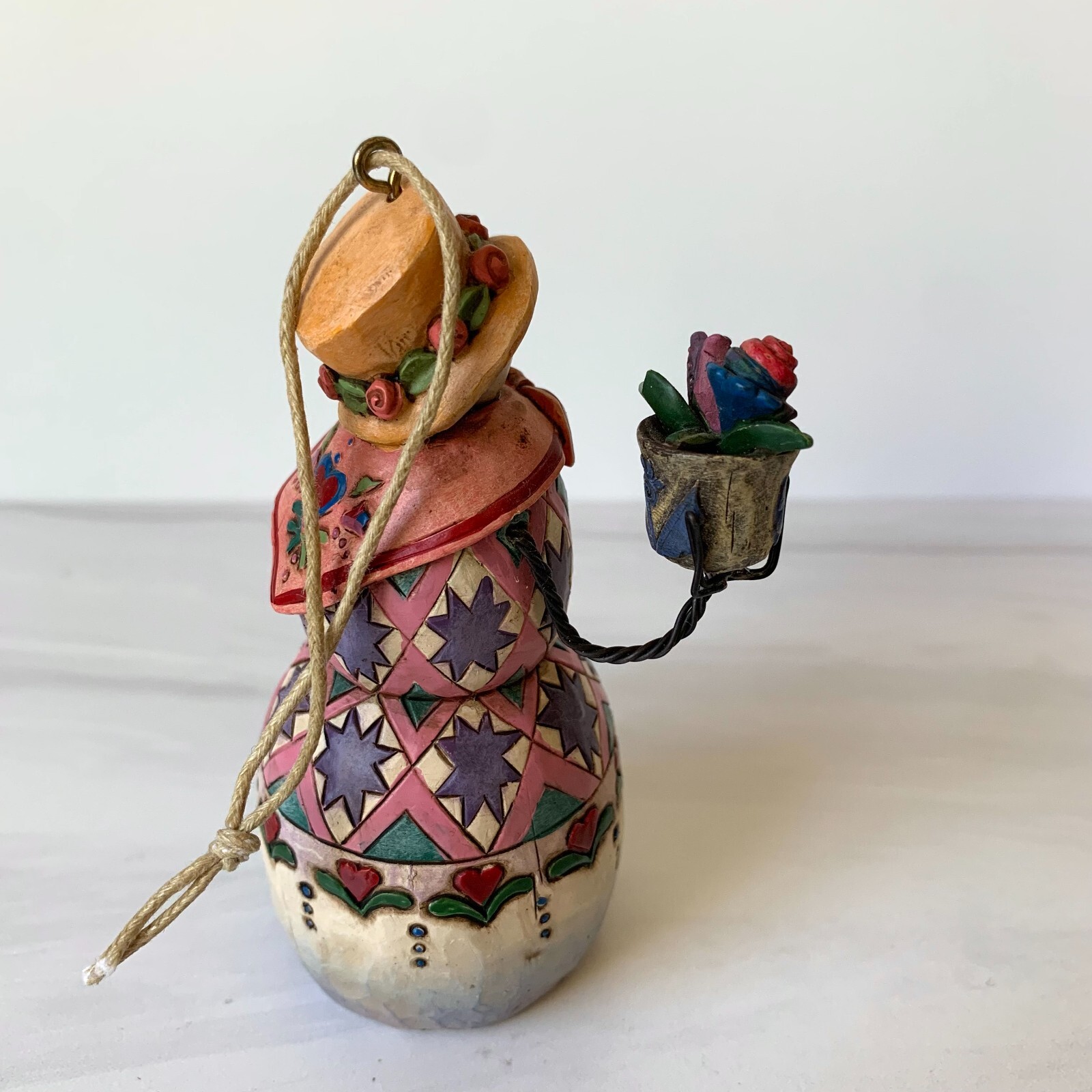Jim Shore 2003 Gardening Snowman Woman Enesco Xmas Ornament Heartwood Creek