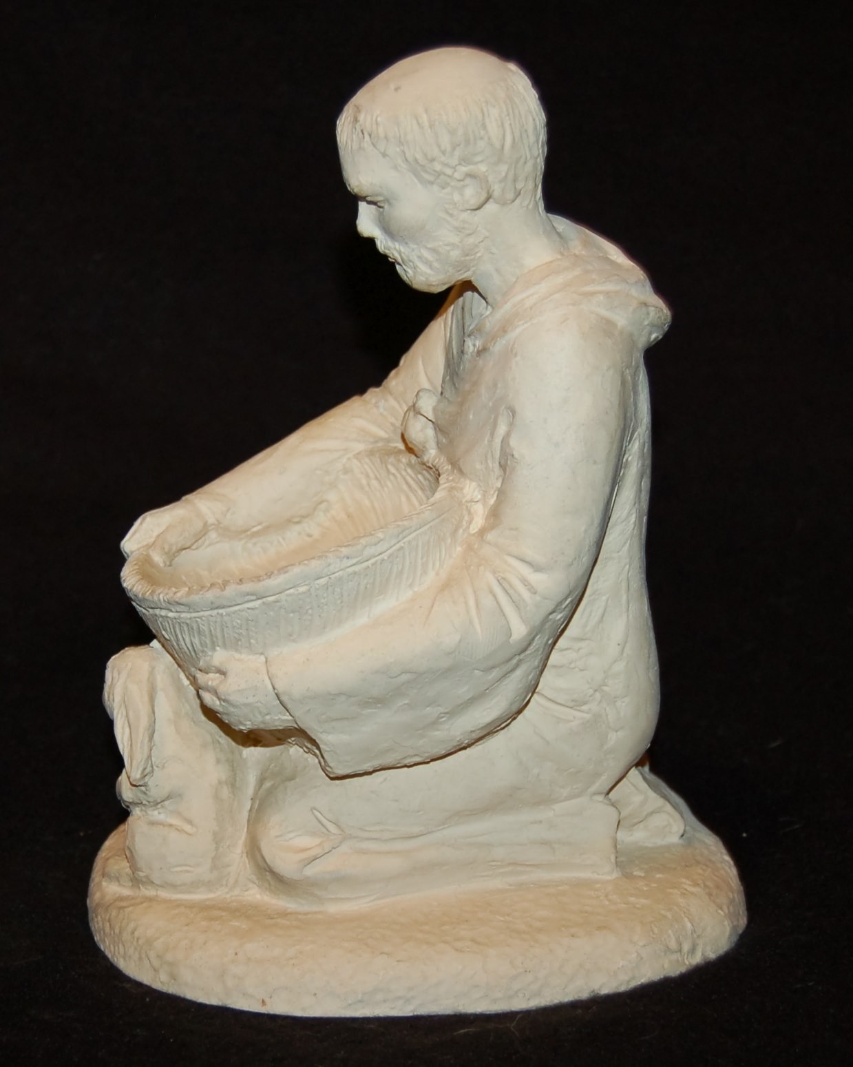 VINTAGE Pottery St. Francis Bird Feeder Made in USA GREAT HOME GARDEN DECOR!