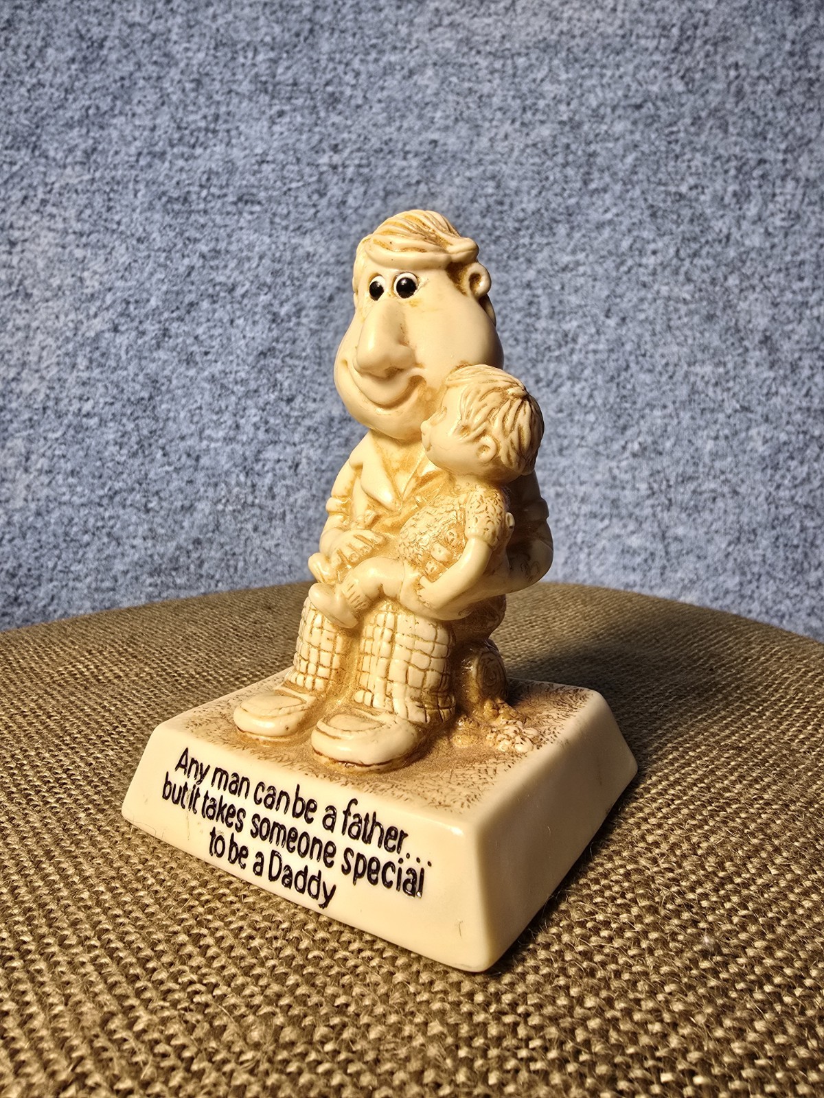 VTG Russ Berrie & Co. #713 Father Holding A Child “ Any Man Can Be A Father