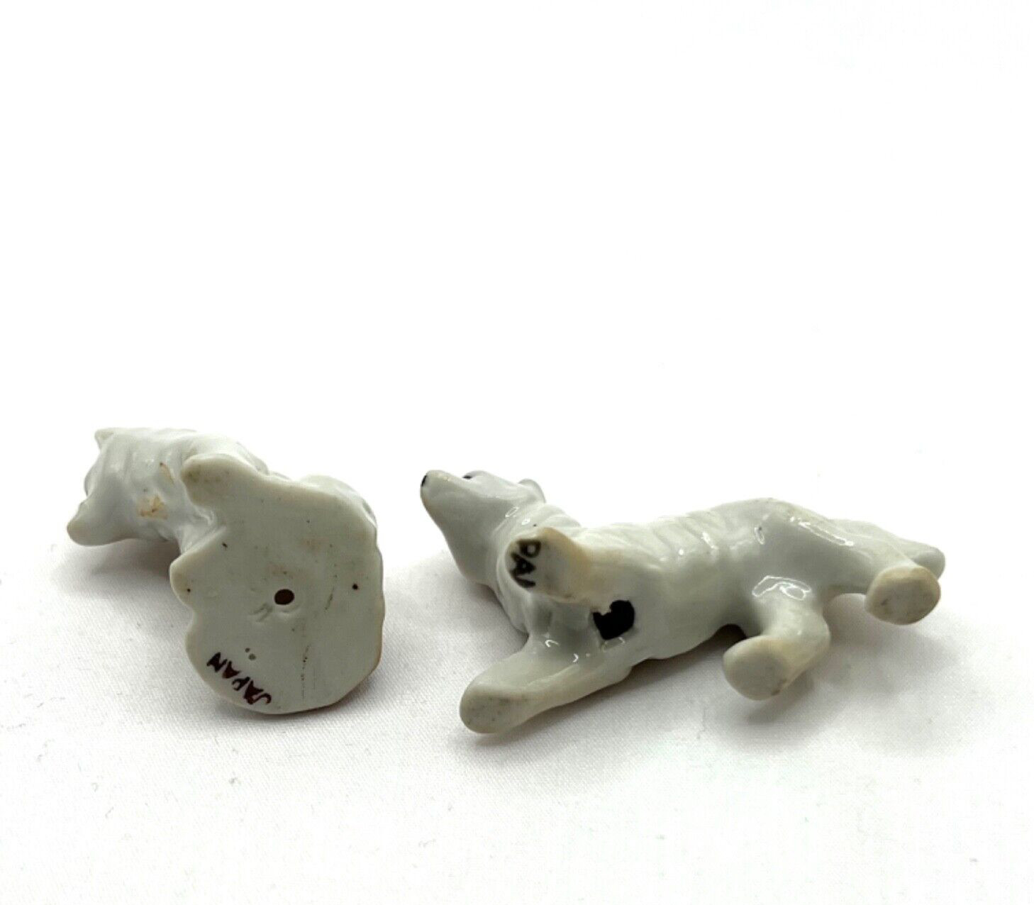 Occupied Japan Porcelain Rough Collie Dog Figurines Miniature Sheltie Set