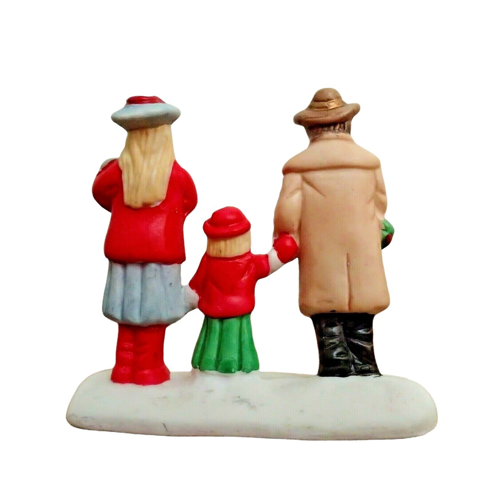 Family Father Mother Child Baby Figurine Miniature Model Train Christmas
