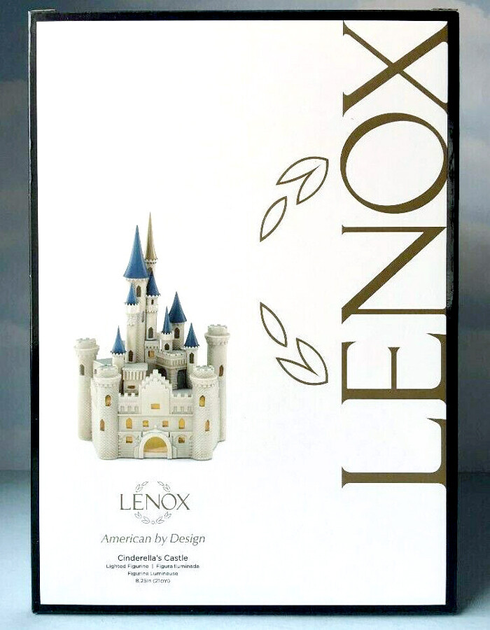 Lenox Cinderella’s Lighted Castle Disney World Small Figurine 8.25″H Resin New