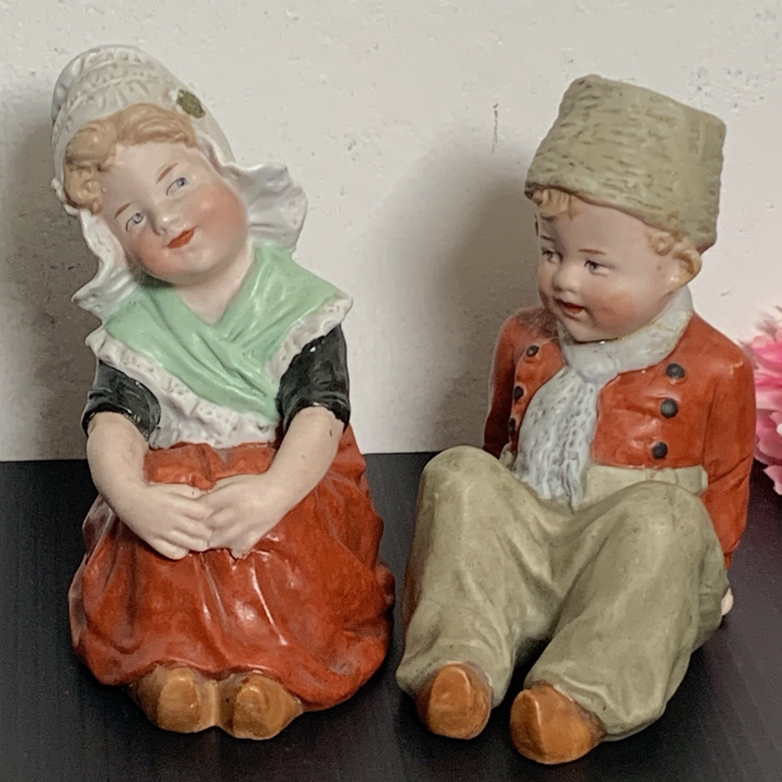 A. Jungerhans of Rotterdam Porcelain – Antique German Boy and Girl Figures