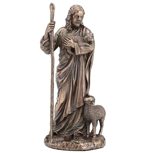 Veronese Design 6 1/4 Inch Jesus The Good Shepherd Cold Cast Resin