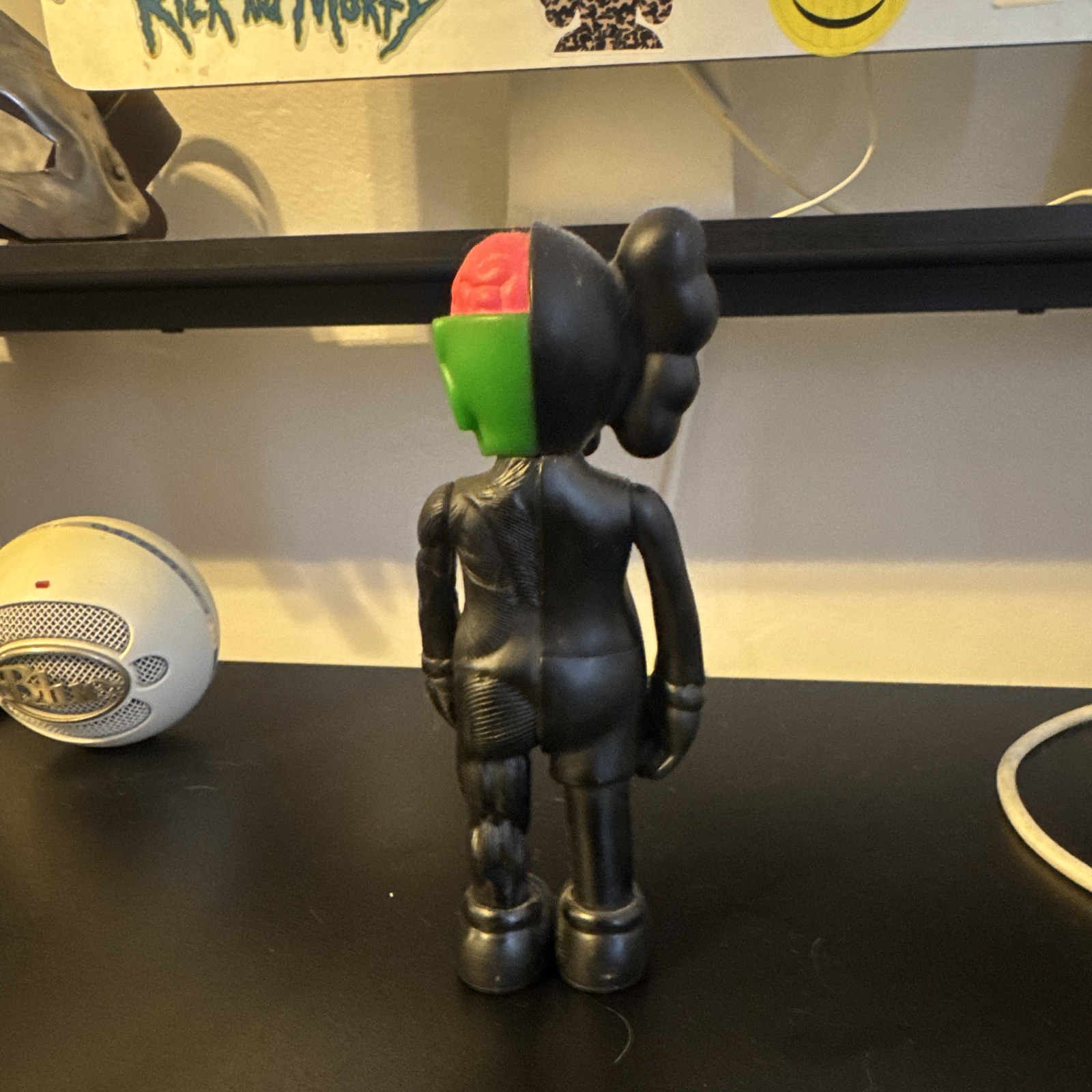 KAWS Companion Dissected Black Vinyl Figurine 9in Matte 3D Effect 2008